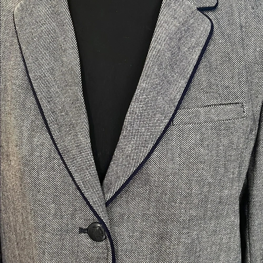 GAP Wool Blend Navy Uniform Academy Blazer with Polka Dot Lining - Picture 5 of 12